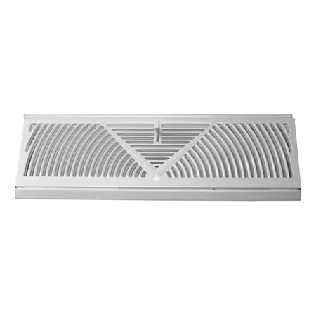 True Aire Tru Aire 4-1/2 in. H X 18 in. W 3-Way Powder Coat White Steel Baseboard Diffuser C118SW